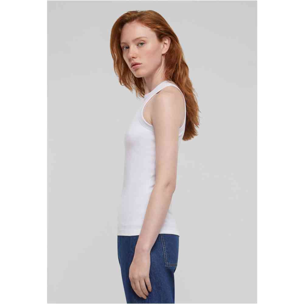 Urban Classics - Racer Back Rib Mouwloze top - Wit